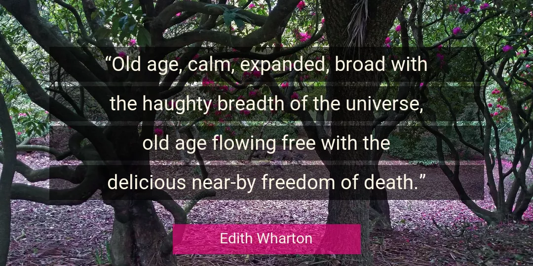 Quote About Death By Edith Wharton