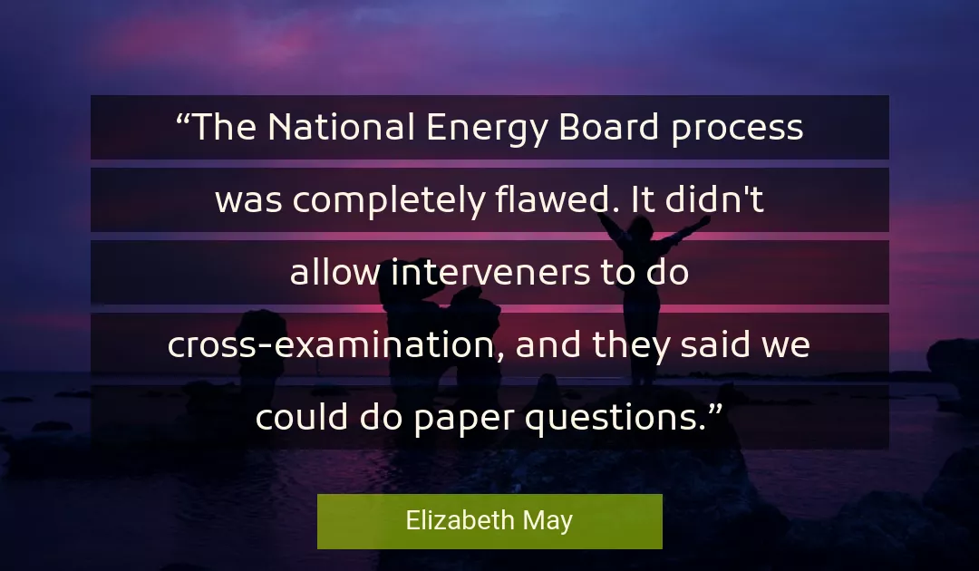 Quote About Energy By Elizabeth May