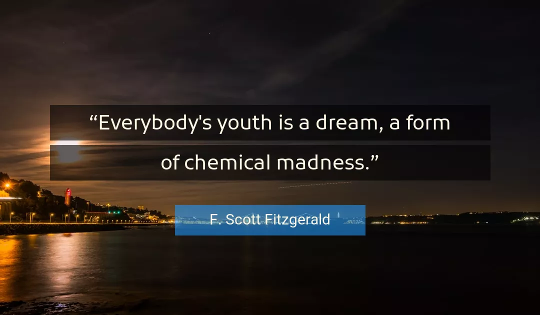 Quote About Youth By F. Scott Fitzgerald