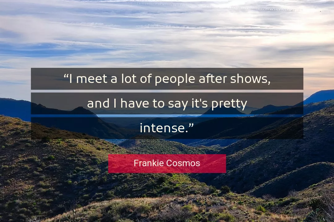 Quote About People By Frankie Cosmos
