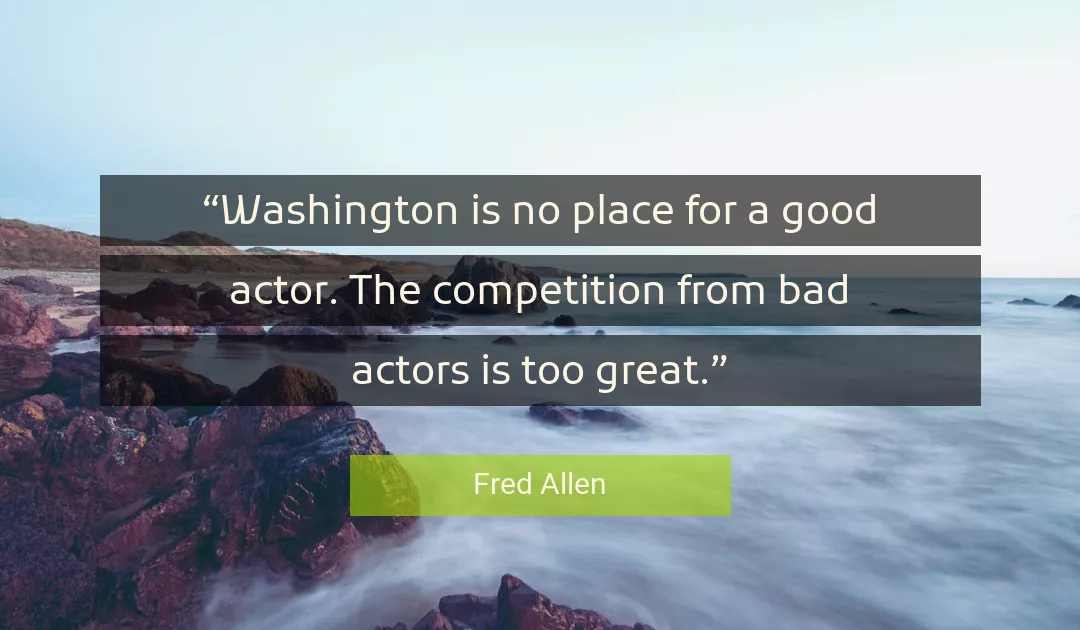 Quote About Good By Fred Allen
