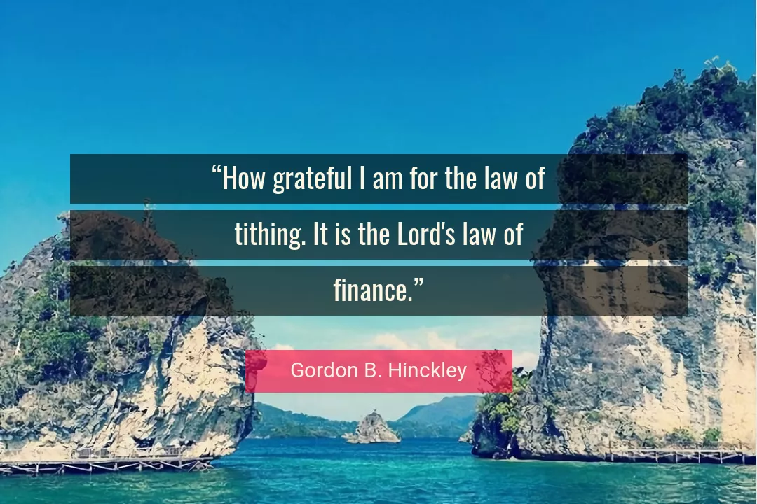 Quote About I By Gordon B. Hinckley