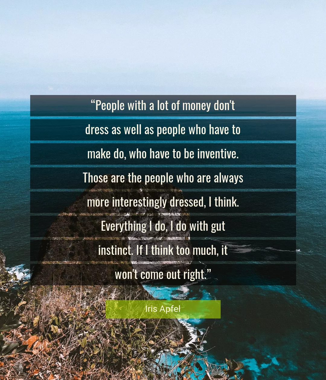 Quote About People By Iris Apfel
