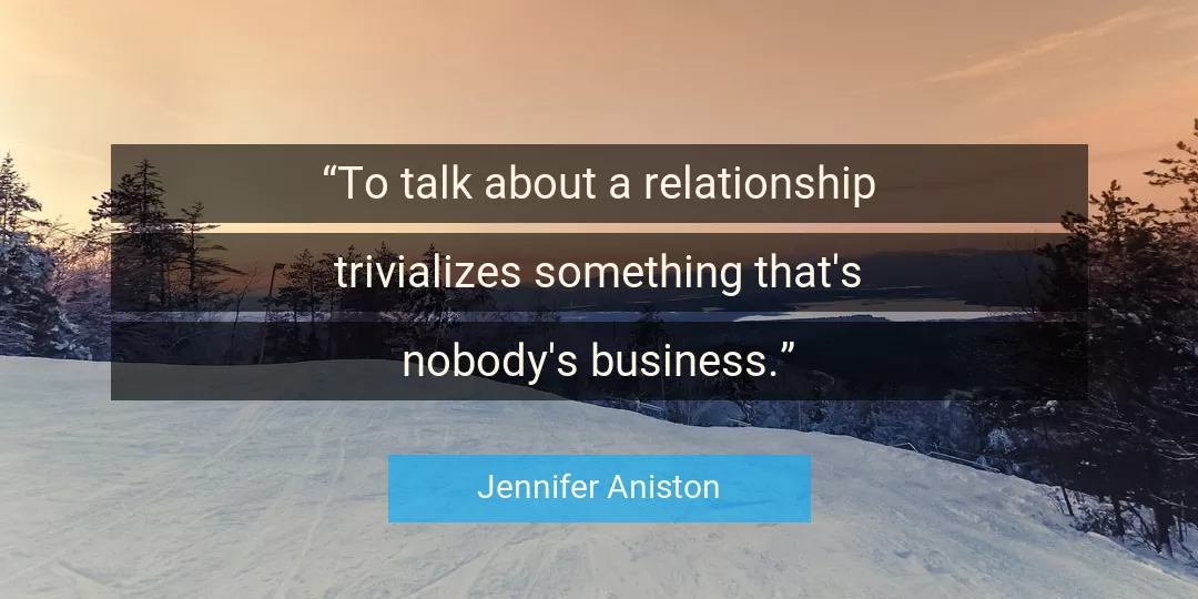 Quote About Business By Jennifer Aniston