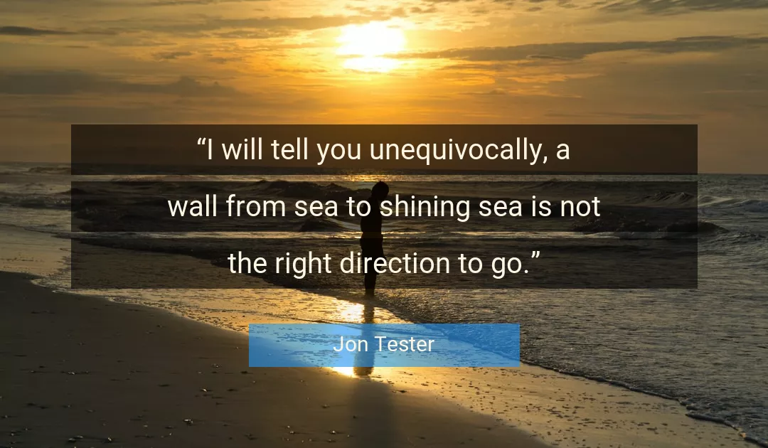 Quote About Sea By Jon Tester