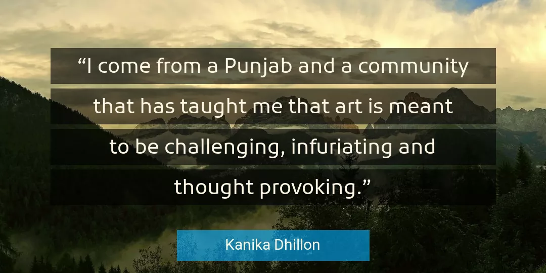 Quote About Art By Kanika Dhillon