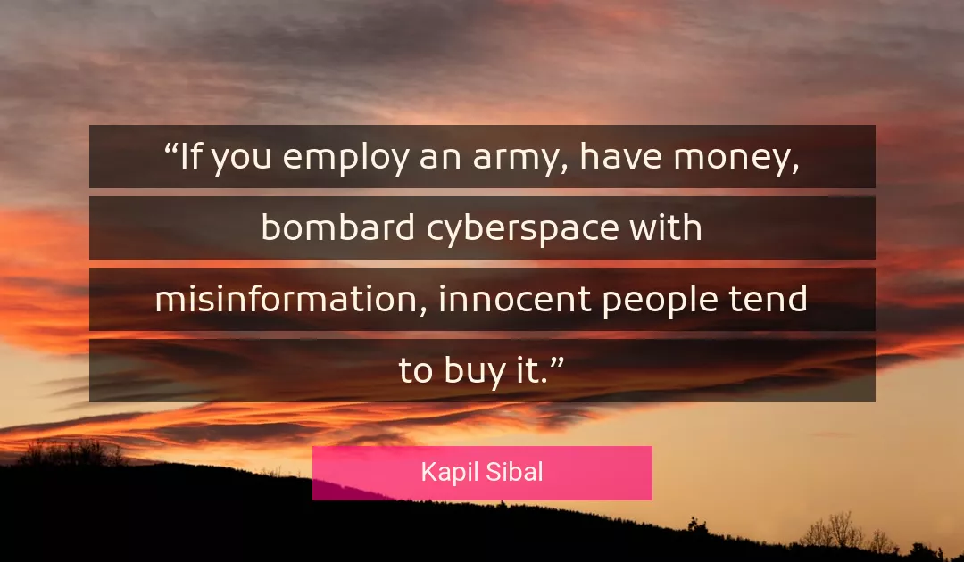 Quote About You By Kapil Sibal
