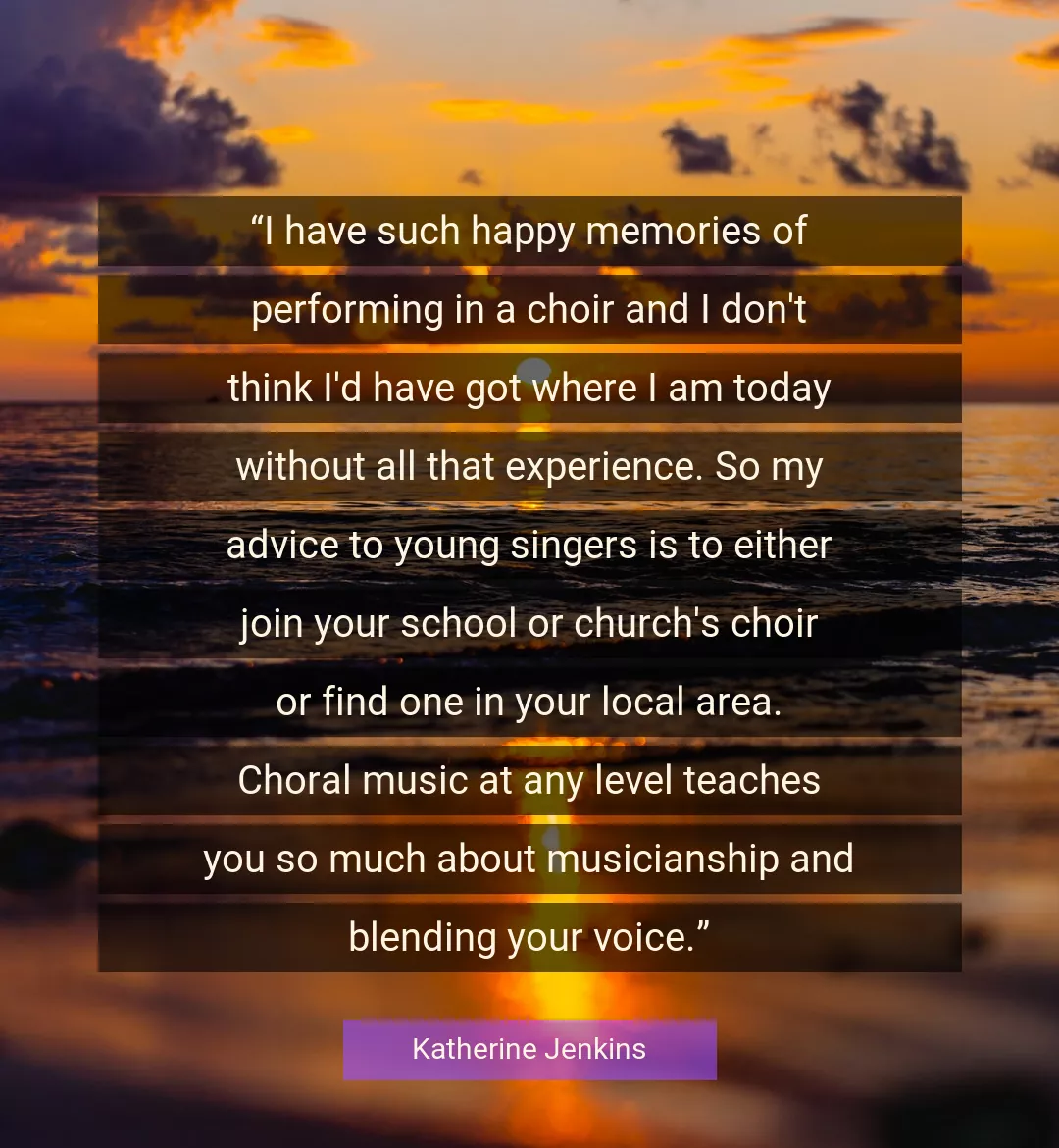 Quote About Today By Katherine Jenkins