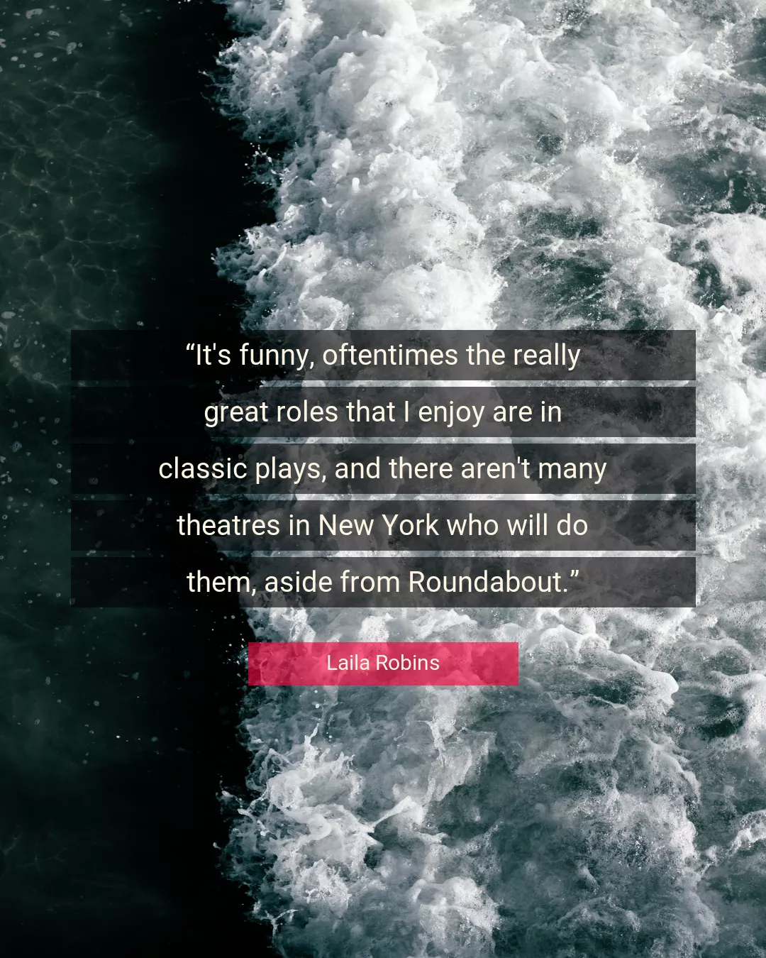 Quote About Funny By Laila Robins