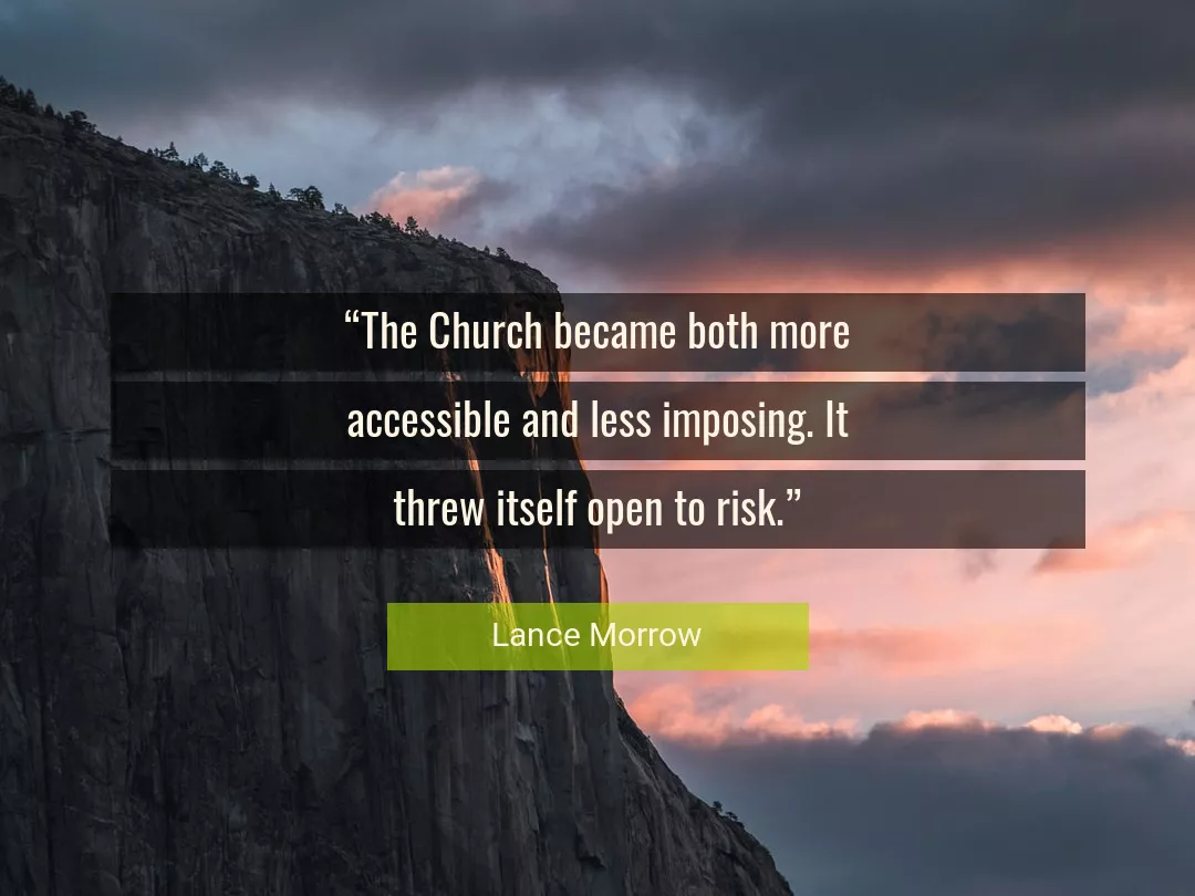 Quote About Church By Lance Morrow