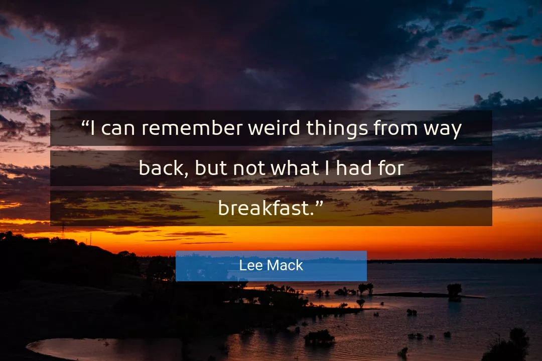 Quote About Breakfast By Lee Mack