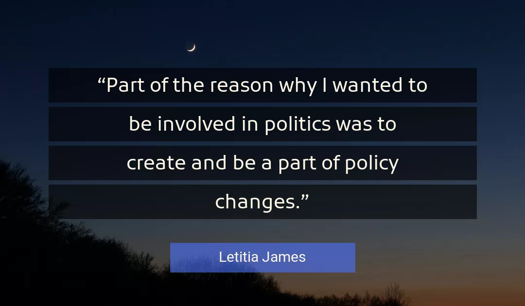 Quote About Politics By Letitia James