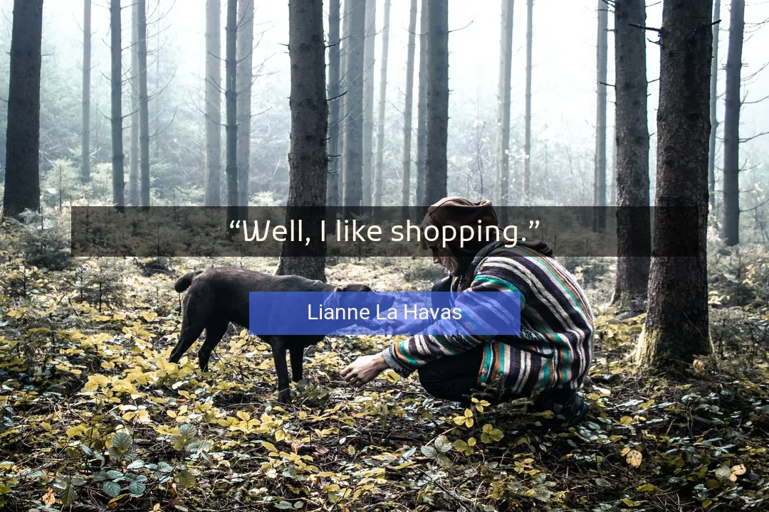 Quote About Shopping By Lianne La Havas