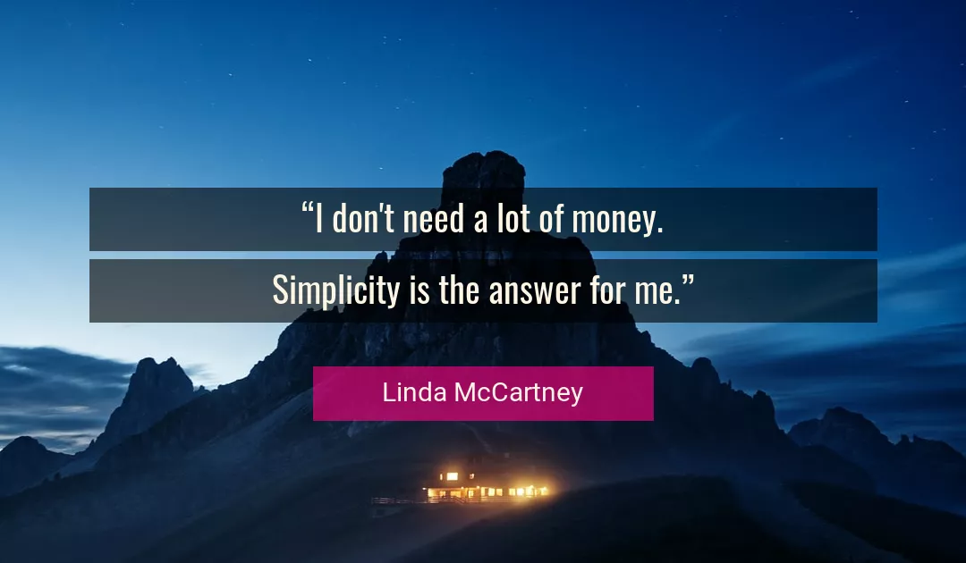 Quote About Me By Linda McCartney