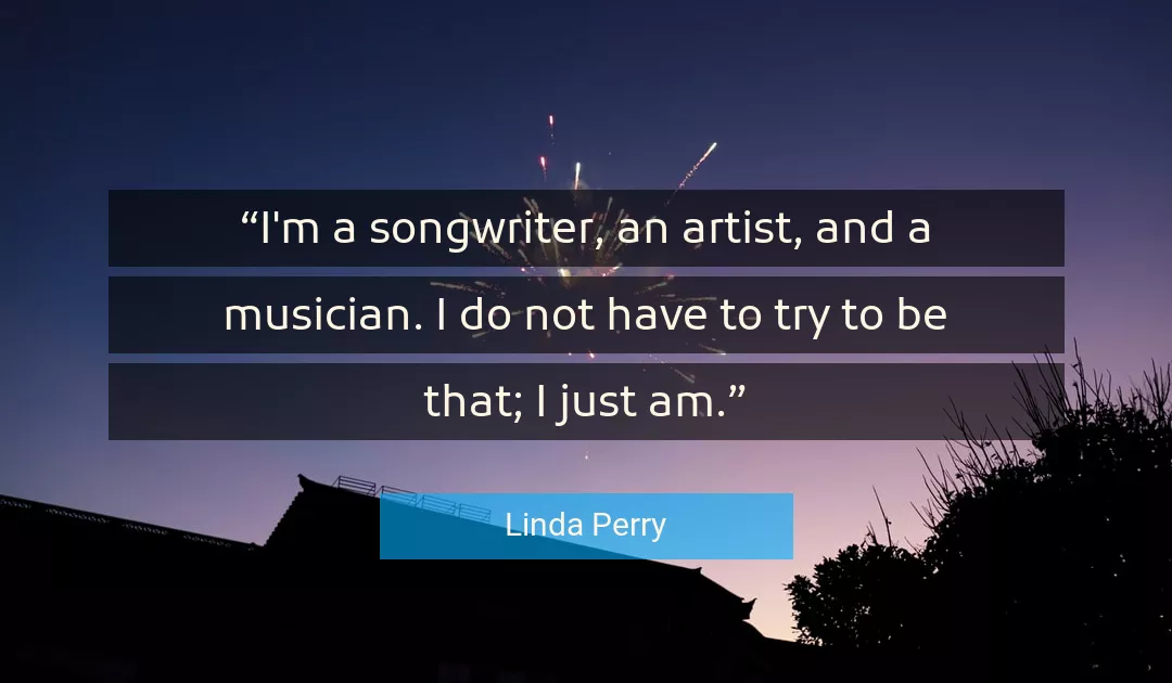 Quote About Try By Linda Perry