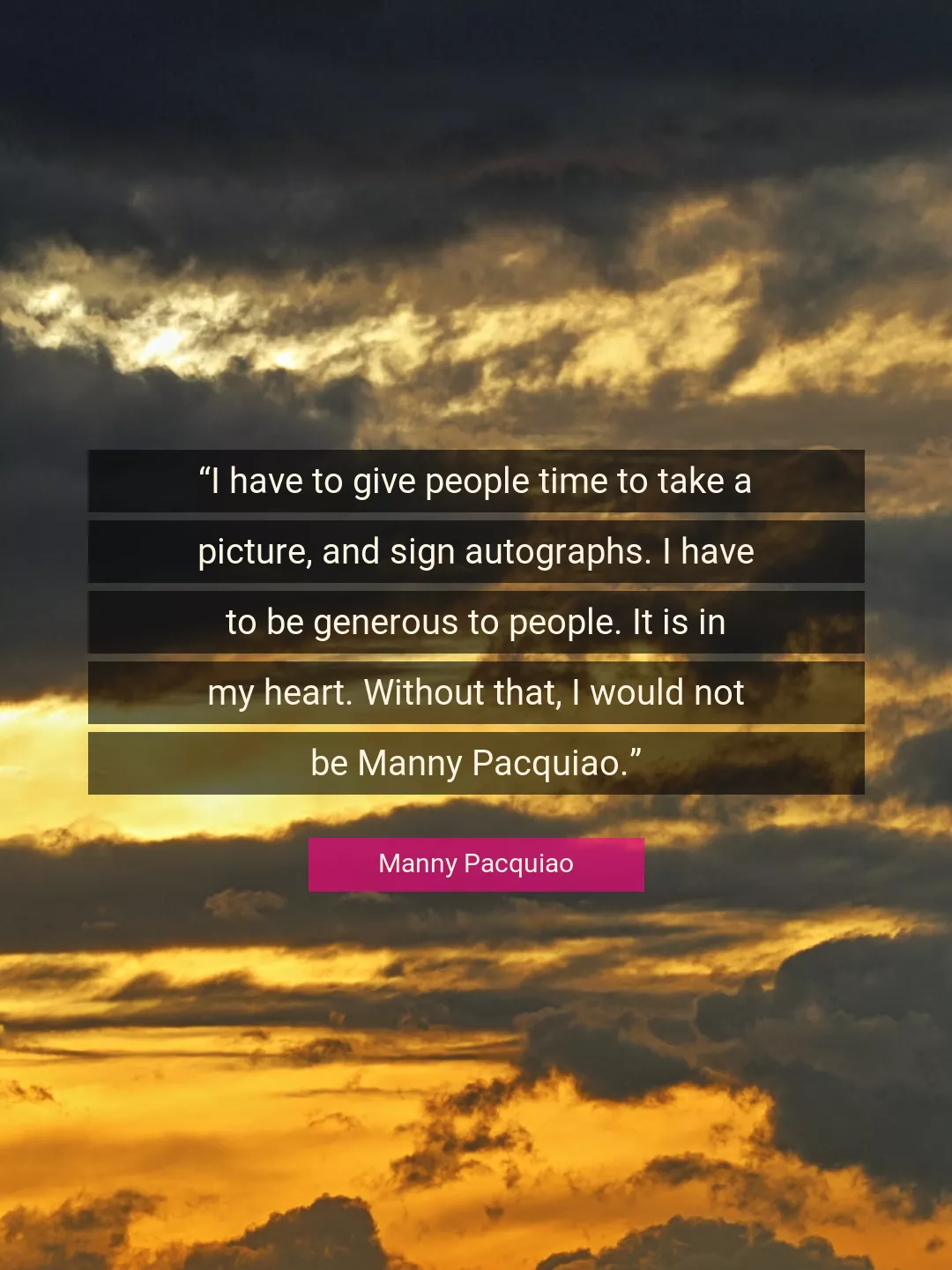 Quote About Time By Manny Pacquiao