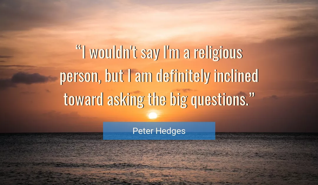 Quote About I By Peter Hedges