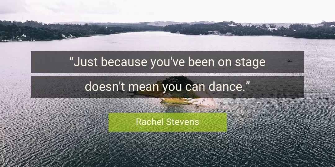 Quote About You By Rachel Stevens