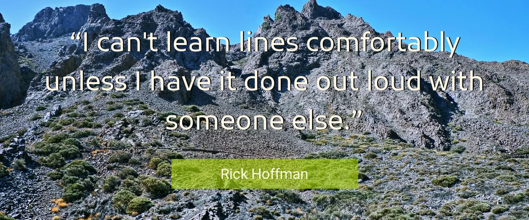 Quote About Done By Rick Hoffman