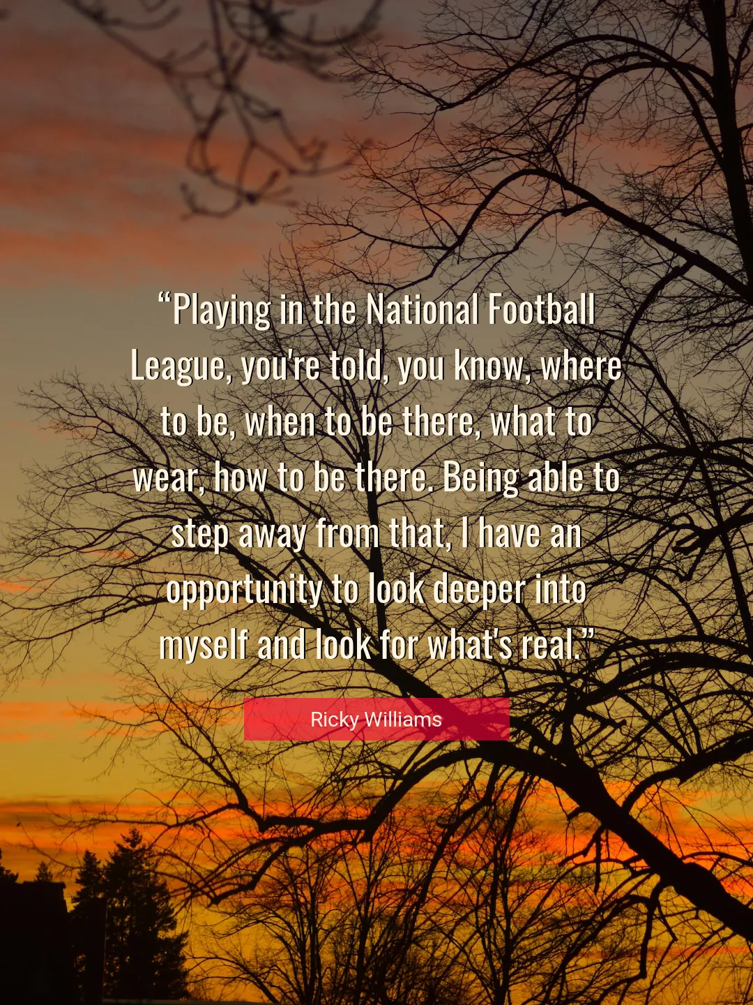 Quote About Myself By Ricky Williams