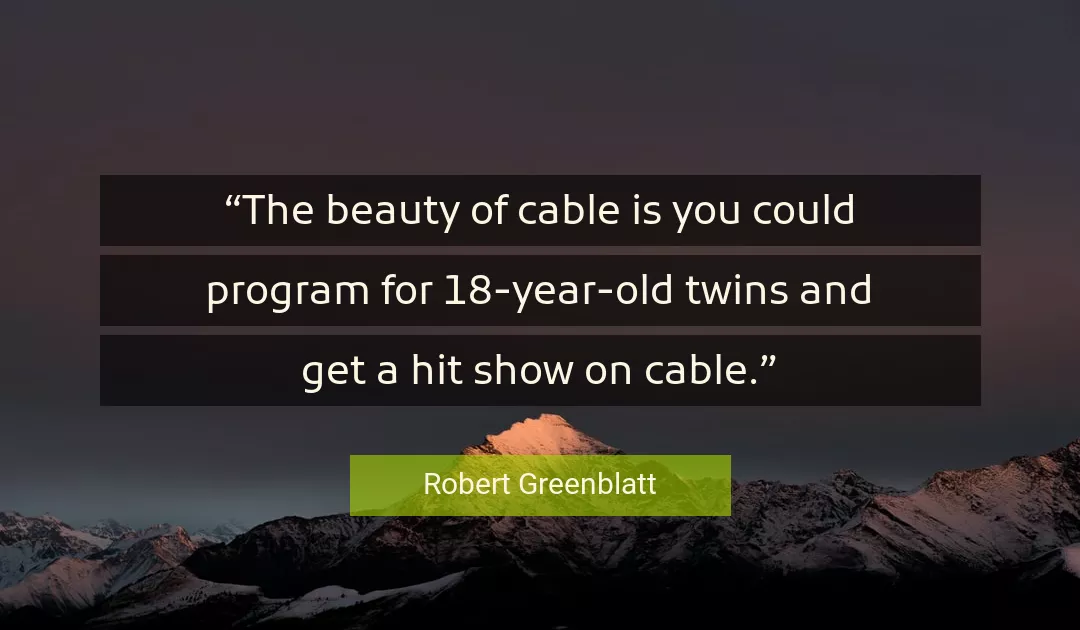 Quote About Beauty By Robert Greenblatt