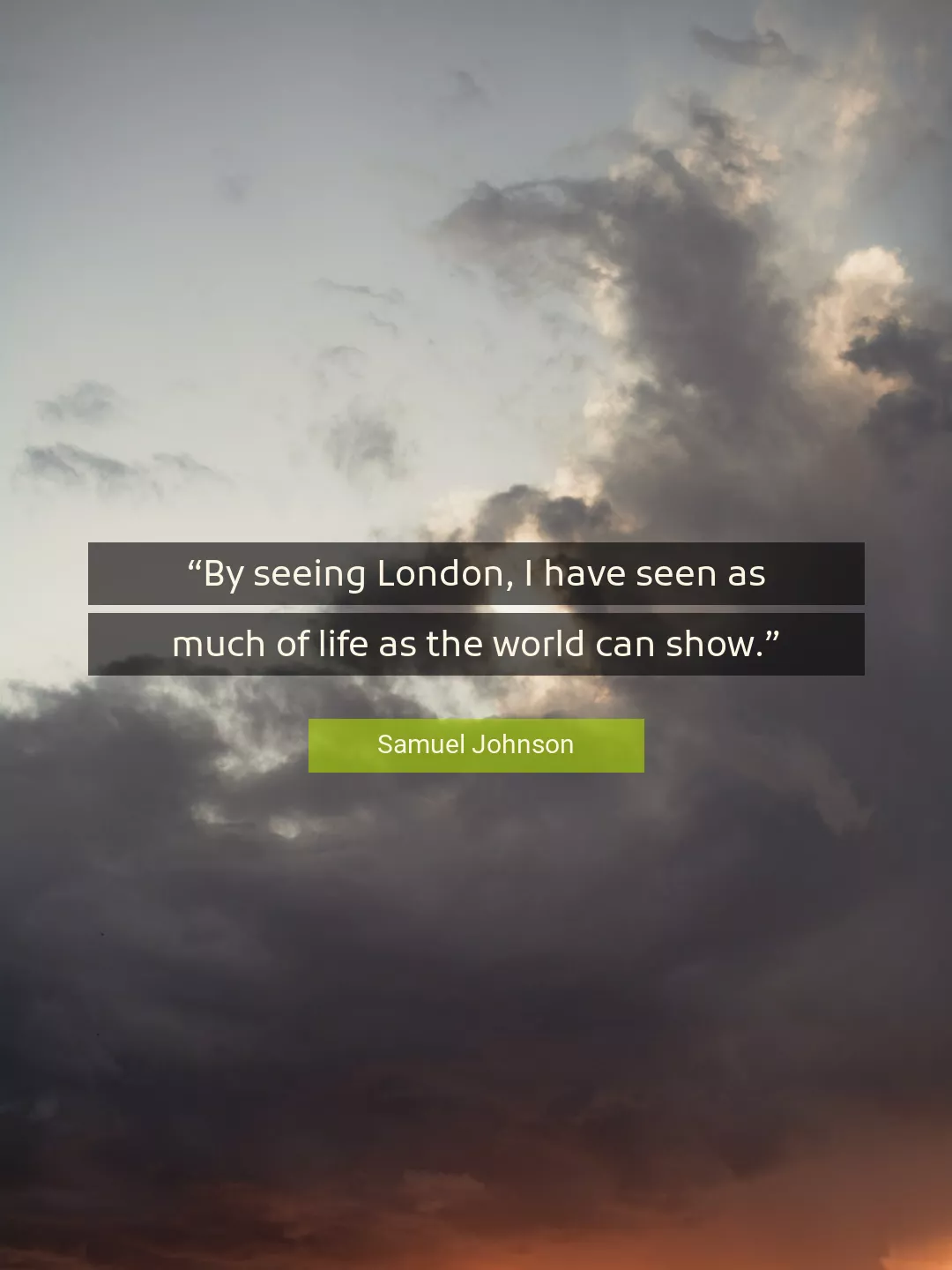 Quote About Life By Samuel Johnson