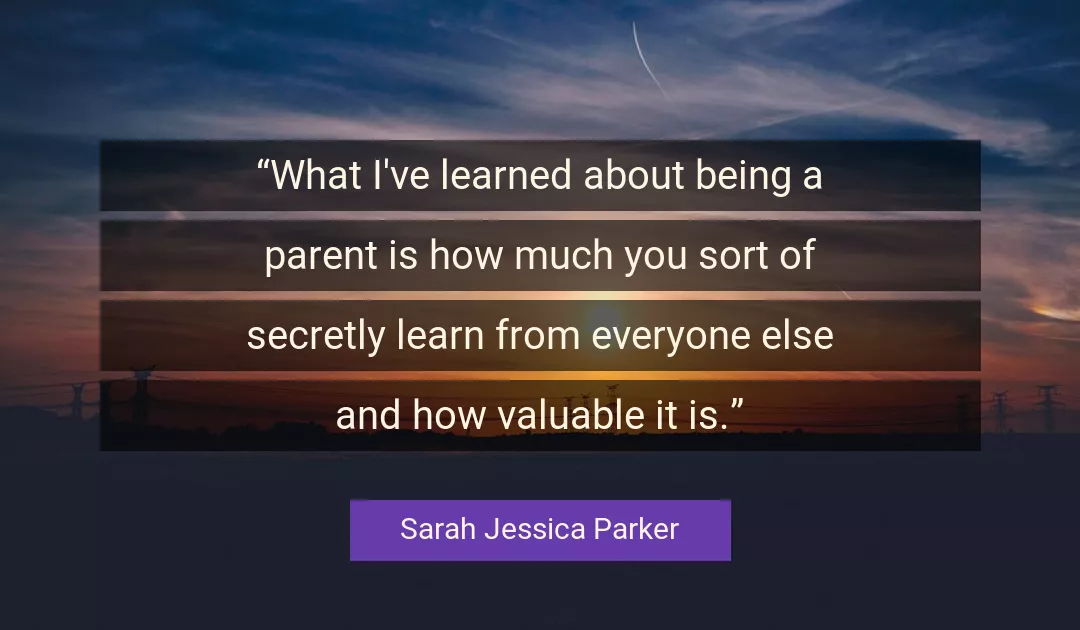 Quote About You By Sarah Jessica Parker