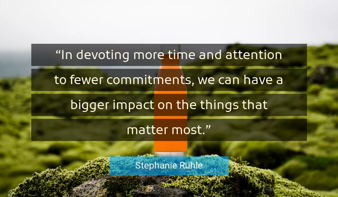Quote About Time By Stephanie Ruhle
