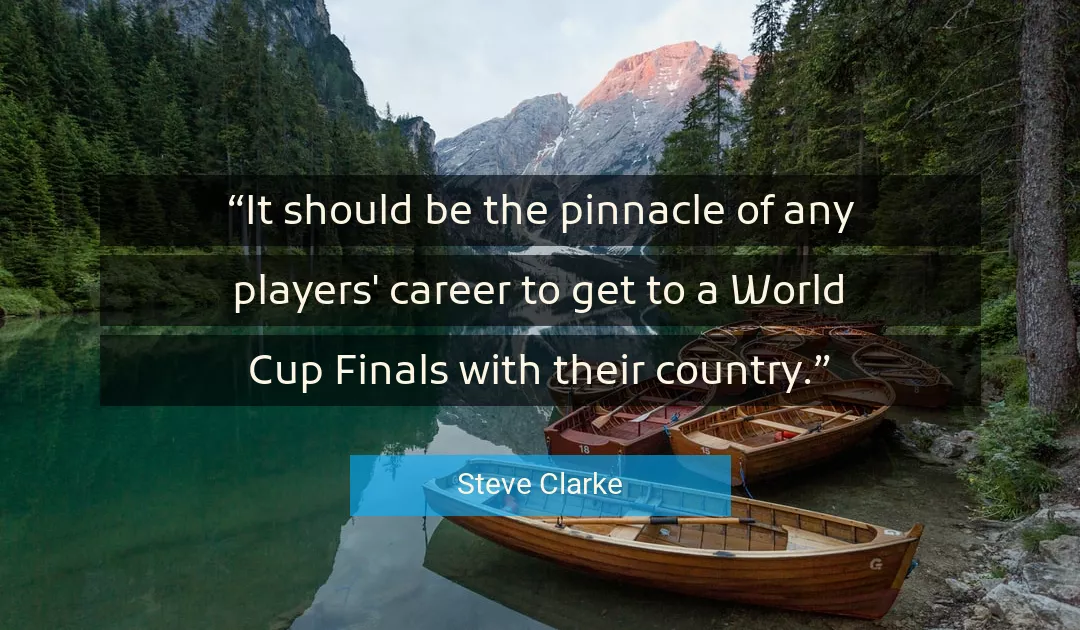Quote About World By Steve Clarke