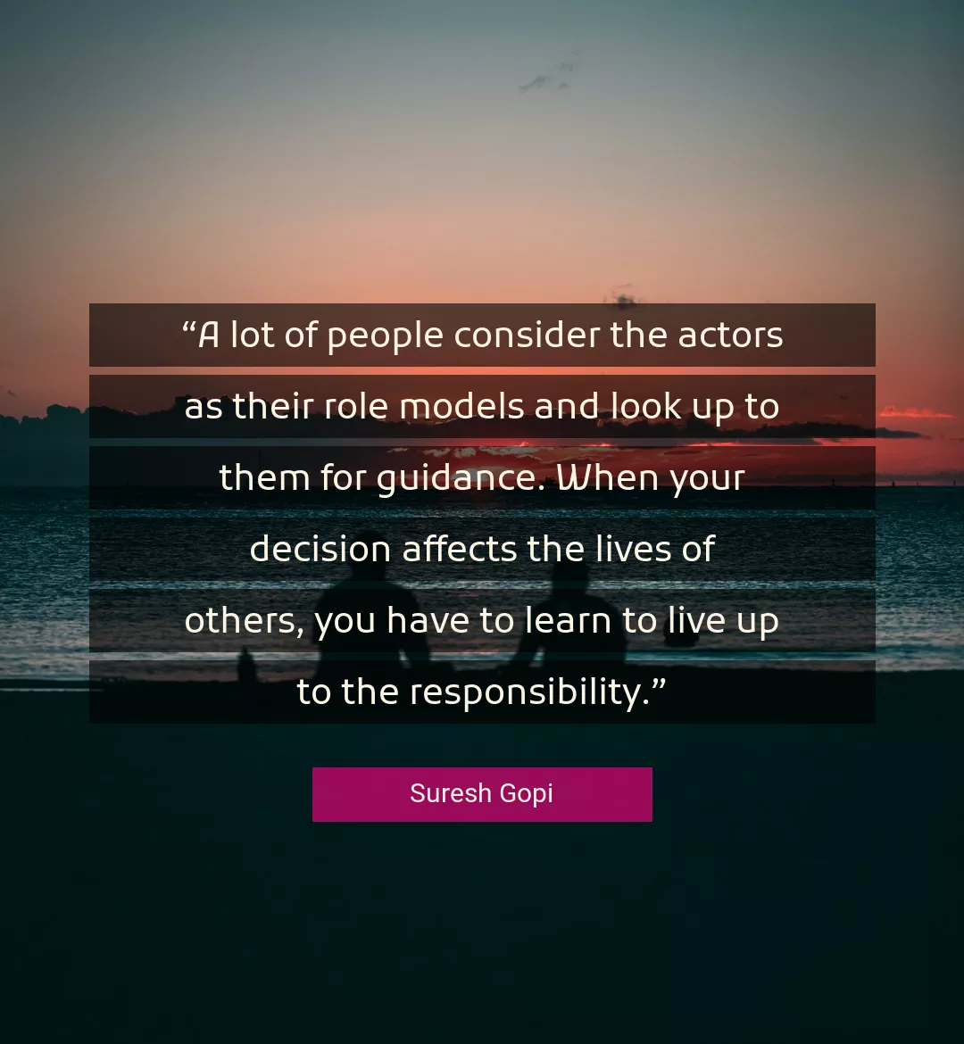 Quote About You By Suresh Gopi