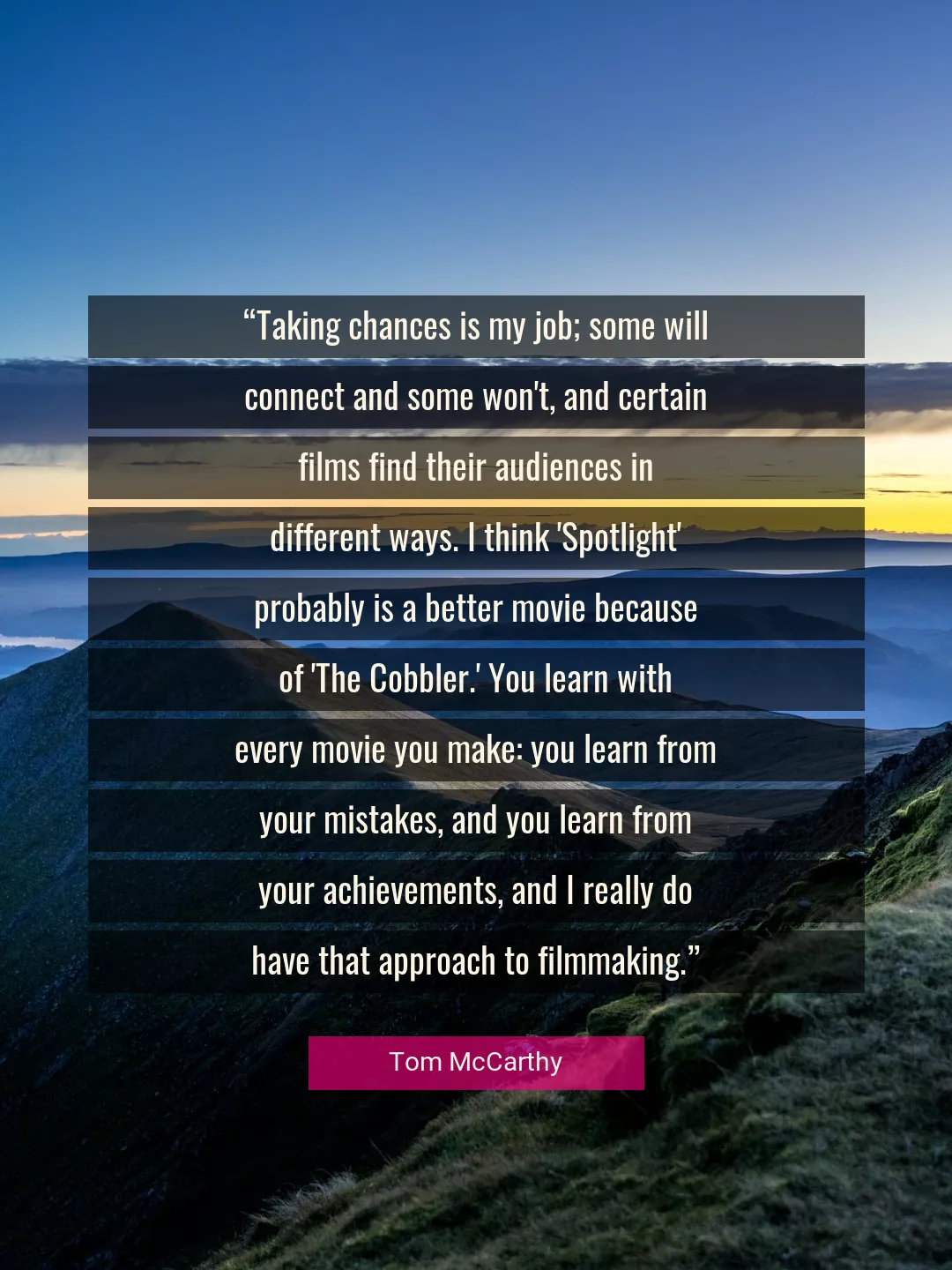 Quote About You By Tom McCarthy
