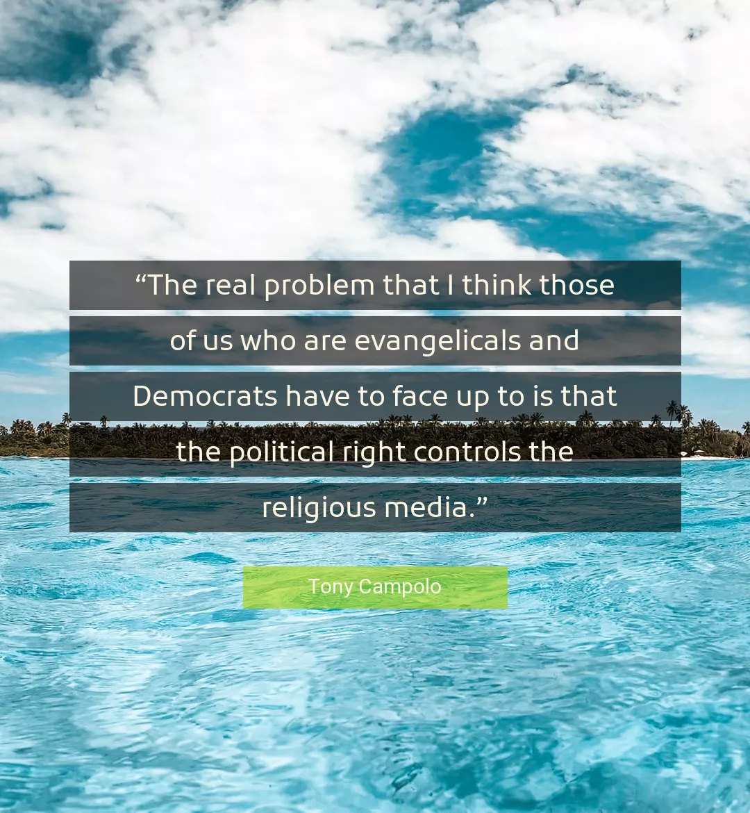 Quote About Political By Tony Campolo