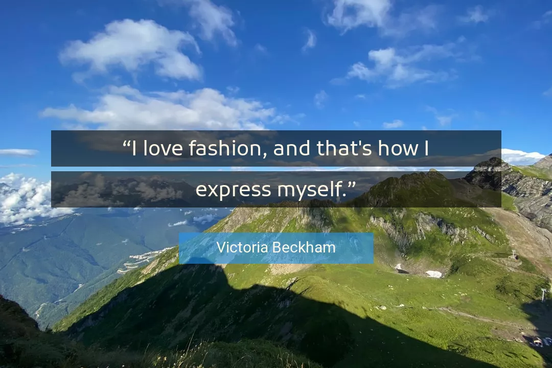Quote About Love By Victoria Beckham