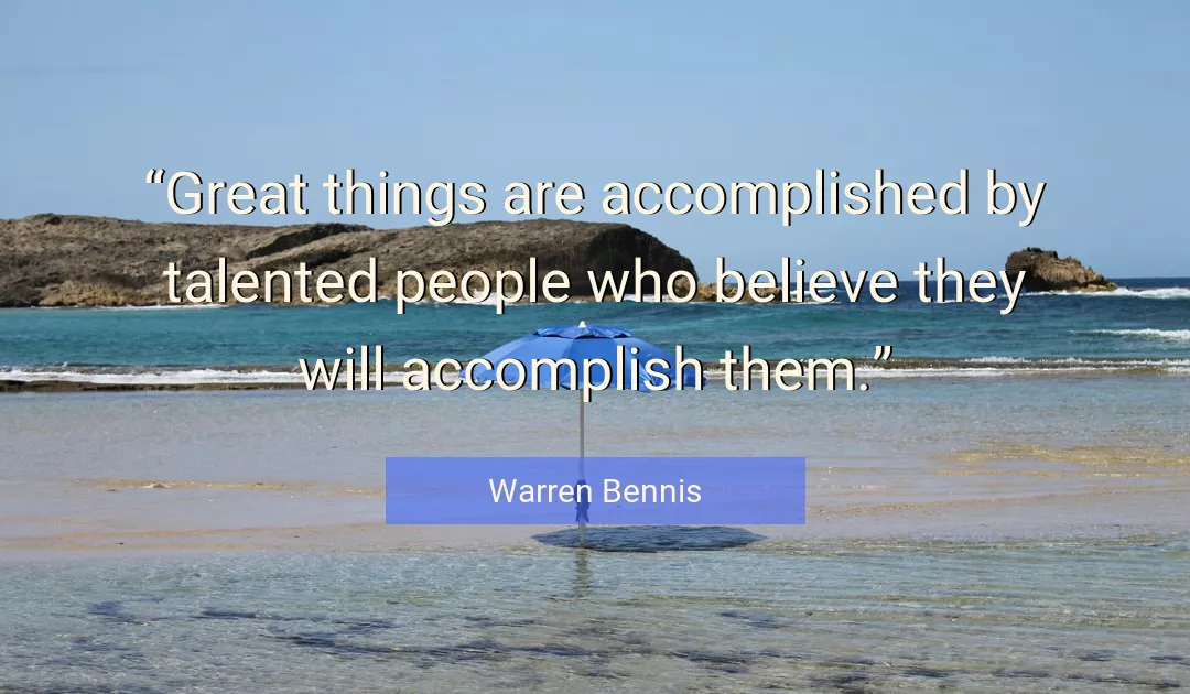 Quote About People By Warren Bennis