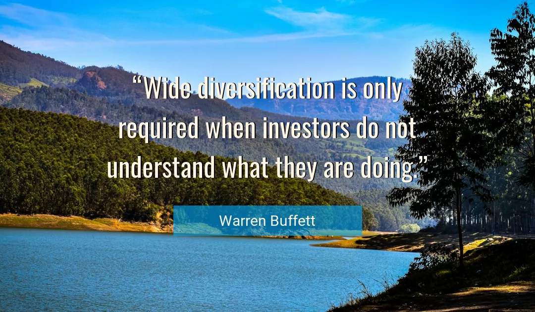 Quote About Doing By Warren Buffett