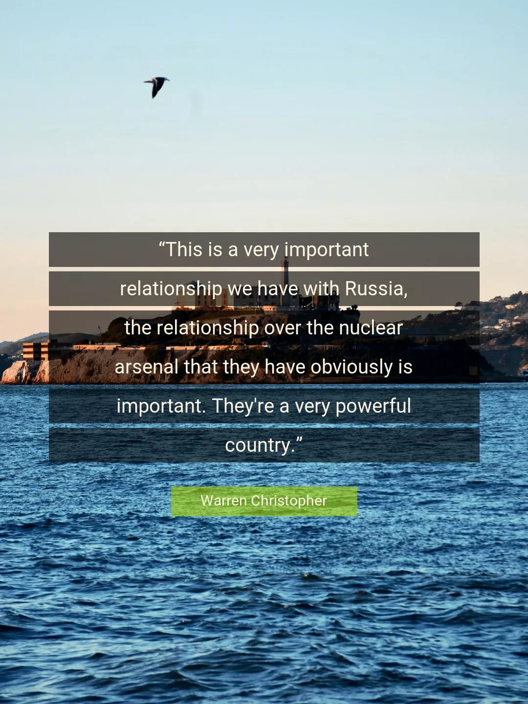 Quote About Relationship By Warren Christopher