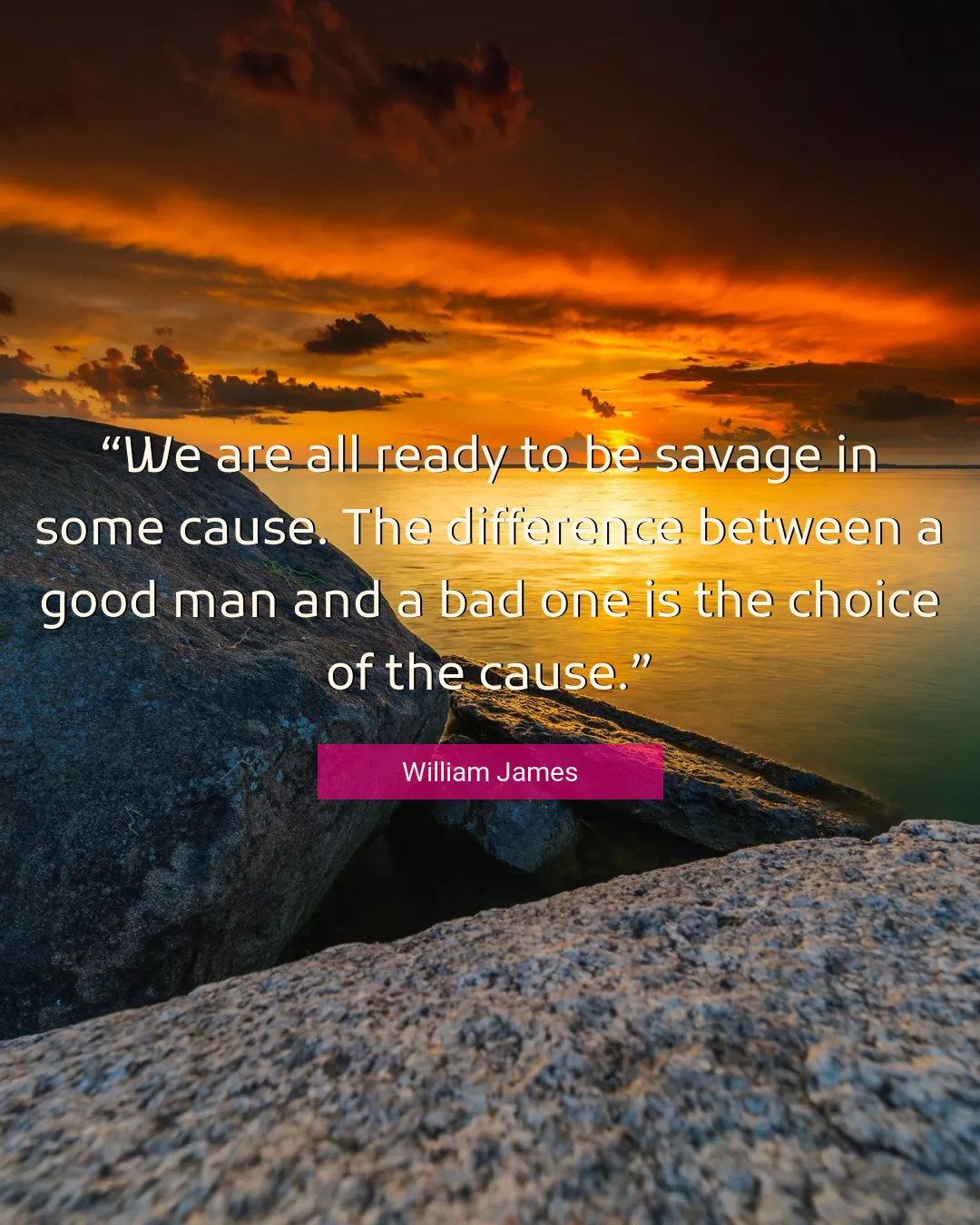 Quote About Good By William James