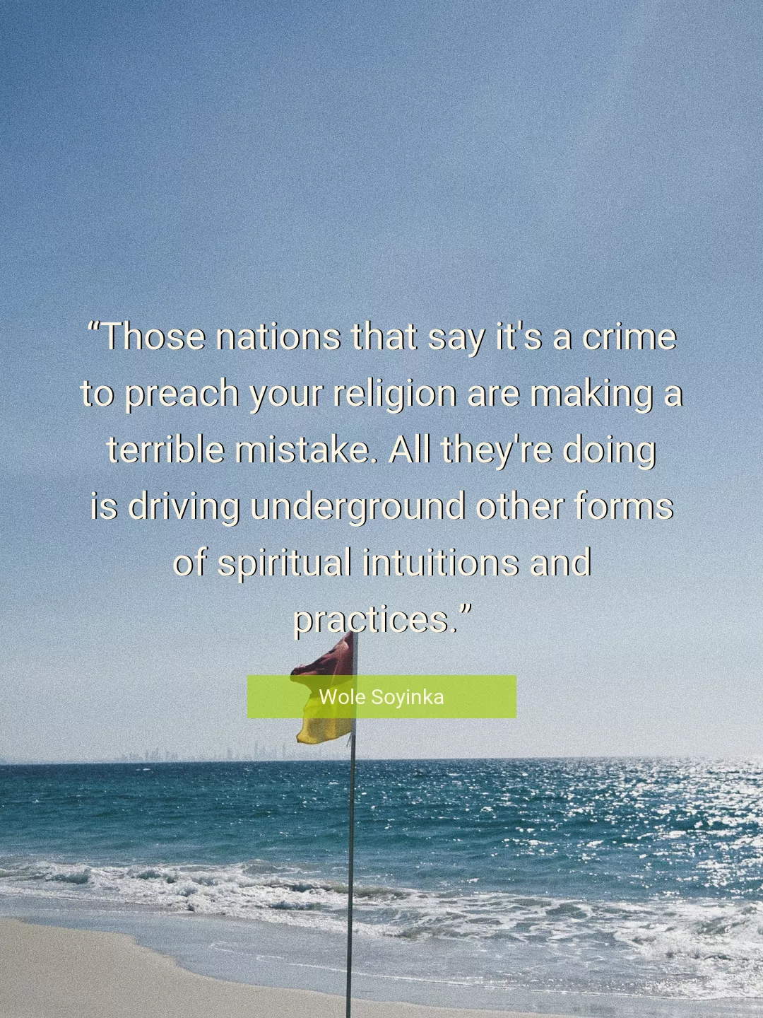 Quote About Religion By Wole Soyinka